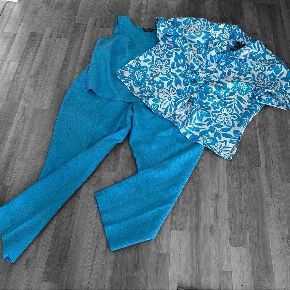 Koret Women's Dress Vintage 3 Piece Pantsuit Size 14 WP